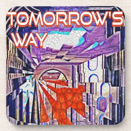 明日の道Tomorrow's TodayレトロFuture Art コースター (正面)