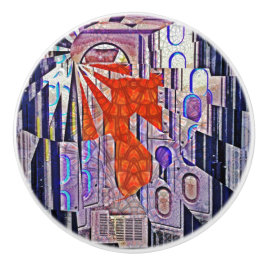 明日の道Tomorrow's TodayレトロFuture Art セラミックノブ