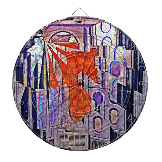 明日の道Tomorrow's TodayレトロFuture Art ダーツボード (正面)