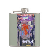明日の道Tomorrow's TodayレトロFuture Art フラスク (正面)