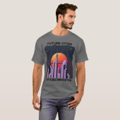明日の都市 おもしろTシャツ Tシャツ (正面フル)