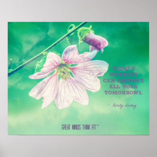 明日はもっと健康のために花を ポスター (正面)