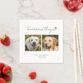 明日はカスタムペット犬のリハーサルのディナー スタンダードカクテルナプキン (インサイチュ)