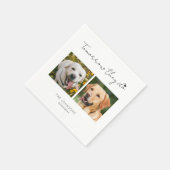 明日はカスタムペット犬のリハーサルのディナー スタンダードカクテルナプキン (角)