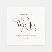 明日はリハーサルクラシックディナーナプキンズ スタンダードカクテルナプキン (正面)