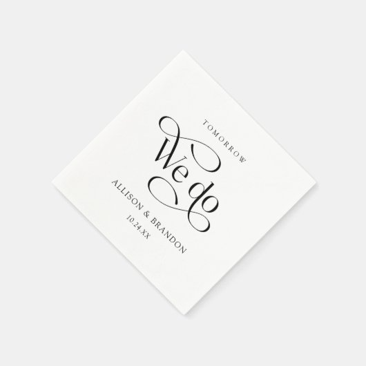 明日はリハーサルクラシックディナーナプキンズ スタンダードカクテルナプキン (角)