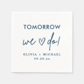 明日はリハーサルディナーナプキンズ スタンダードカクテルナプキン (正面)