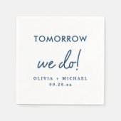 明日はリハーサルディナーナプキンズ スタンダードカクテルナプキン (正面)