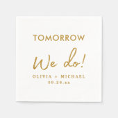 明日はリハーサルディナーナプキンズ スタンダードカクテルナプキン (正面)