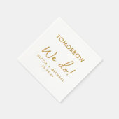 明日はリハーサルディナーナプキンズ スタンダードカクテルナプキン (角)