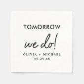 明日はリハーサルディナーナプキンズ スタンダードカクテルナプキン (正面)