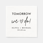 明日はリハーサルディナーナプキンズ スタンダードカクテルナプキン (正面)