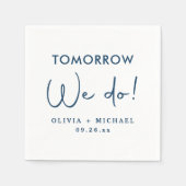 明日はリハーサルディナーナプキンズ スタンダードカクテルナプキン (正面)