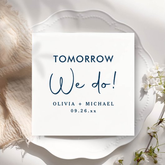 明日はリハーサルディナーナプキンズ スタンダードカクテルナプキン