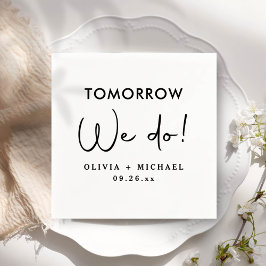 明日はリハーサルディナーナプキンズ スタンダードカクテルナプキン