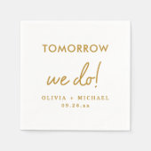 明日はリハーサルディナーナプキンズ スタンダードカクテルナプキン (正面)