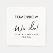 明日はリハーサルディナーナプキンズ スタンダードカクテルナプキン (正面)