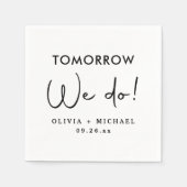 明日はリハーサルディナーナプキンズ スタンダードカクテルナプキン (正面)