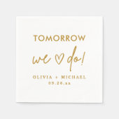 明日はリハーサルディナーナプキンズ スタンダードカクテルナプキン (正面)