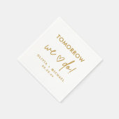 明日はリハーサルディナーナプキンズ スタンダードカクテルナプキン (角)
