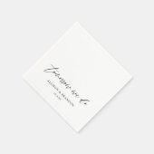 明日はリハーサルパーソナライズされたディナー スタンダードカクテルナプキン (角)