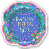 明日は君のインスパイアフローラが必要 シール (正面)