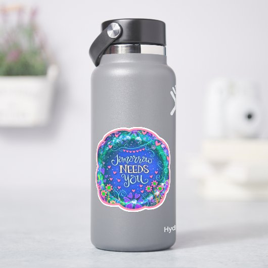 明日は君のインスパイアフローラが必要 シール (HydroFlask)