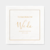 明日は我々はミニマルシック | ウェディング 箔ナプキン (正面)