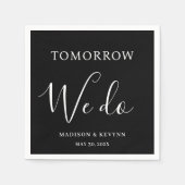 明日は我々はミニマルシック | ナプキ結婚ンス スタンダードカクテルナプキン (正面)