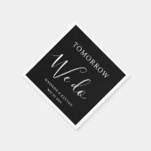 明日は我々はミニマルシック | ナプキ結婚ンス スタンダードカクテルナプキン (角)