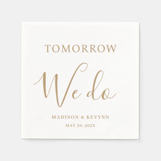 明日は我々はミニマルシック | ナプキ結婚ンス スタンダードカクテルナプキン (正面)