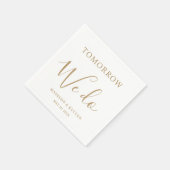 明日は我々はミニマルシック | ナプキ結婚ンス スタンダードカクテルナプキン (角)