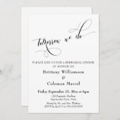 明日は我々タイポグラフィリハーサルディナー 招待状 (正面/裏面)