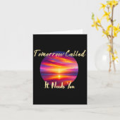 明日は日没にインスピレーションが必要と呼ばれる カード (黄色い花)