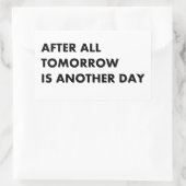 明日は明日が明けだ 長方形シール (バッグ)