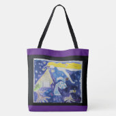 明日は知らないプリントの大きなトートバッグ トートバッグ (裏面)