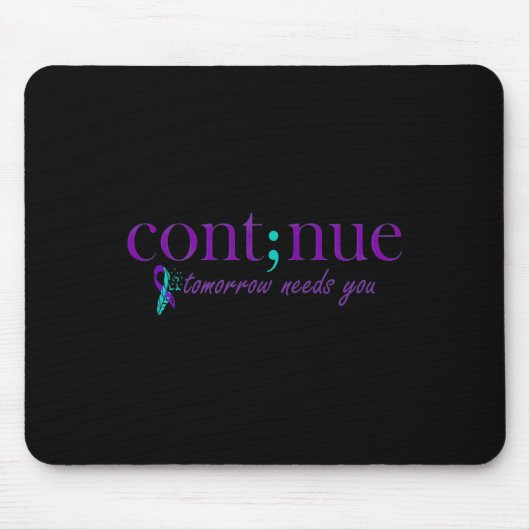 明日は精神保健自殺認識度 マウスパッド (正面)