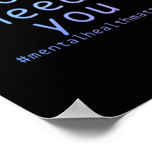 明日は精神衛生問題A自殺が必要 ポスター (角)