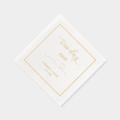 「明日は結婚式」リハーサルディナー 箔ナプキン (右)