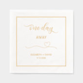 「明日は結婚式」リハーサルディナー 箔ナプキン (正面)