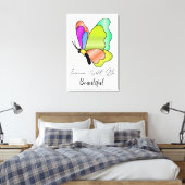 明日は美しいモダン前向き引用文 キャンバスプリント (インサイチュ (寝室))