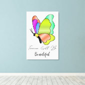 明日は美しいモダン前向き引用文 キャンバスプリント (インサイチュ (ウッドフロア))