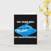 明日は膝の手術の日って妙な感じだよね カード (黄色い花)