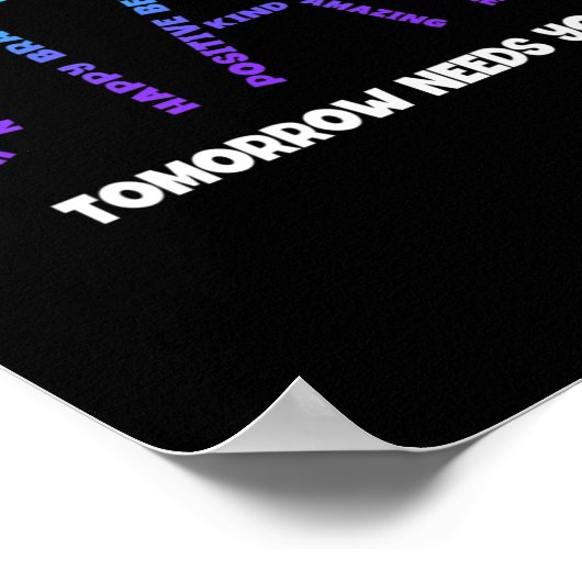 明日は自殺防止が必要 ポスター (角)