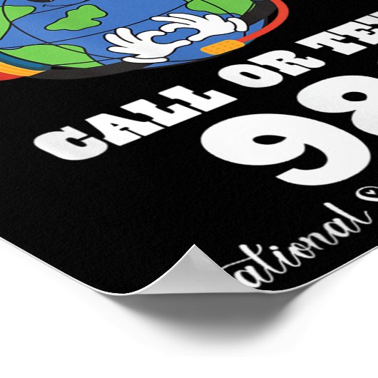 明日は988国家自殺防止が必要 ポスター (角)