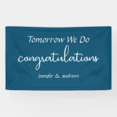 明日は"リハーサルのディナーバナー 横断幕 (横)