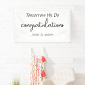 明日は"リハーサルのディナーバナー 横断幕 (インサイチュ)