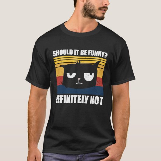 明日への気分じゃない ネコ 猫語録 Tシャツ (正面)