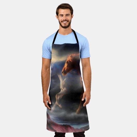 明日ま走での馬 エプロン (着用した状態)