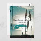 「明日を今日に！」 引用文 ポストカード (正面/裏面)
